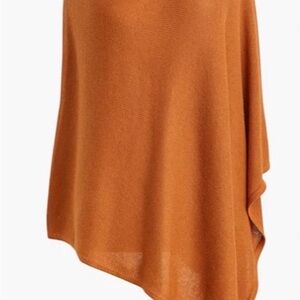 NWOT…J. Crew Terra-cotta/Rust Cotton and Cashmere Knit Poncho